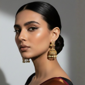 Antique Gold-Plated Jhumka Earrings