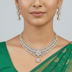 Exquisite Floral Bloom & Teardrop Necklace Set