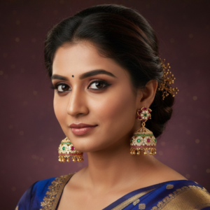 Floral Bloom Gold-Plated Jhumka Earrings