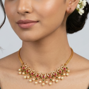 Royal Lakshmi Temple Gold Necklace