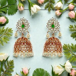 Regal Meenakari Jhumka Earrings