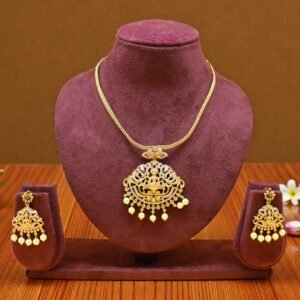 Antique Gold-Plated Lakshmi Temple Necklace Set