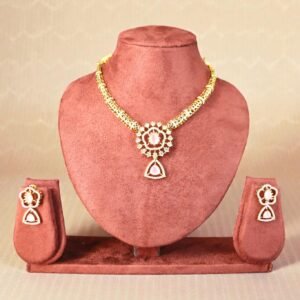 Regal Rose Quartz & Diamond-Accented Gold-Plated Choker Set